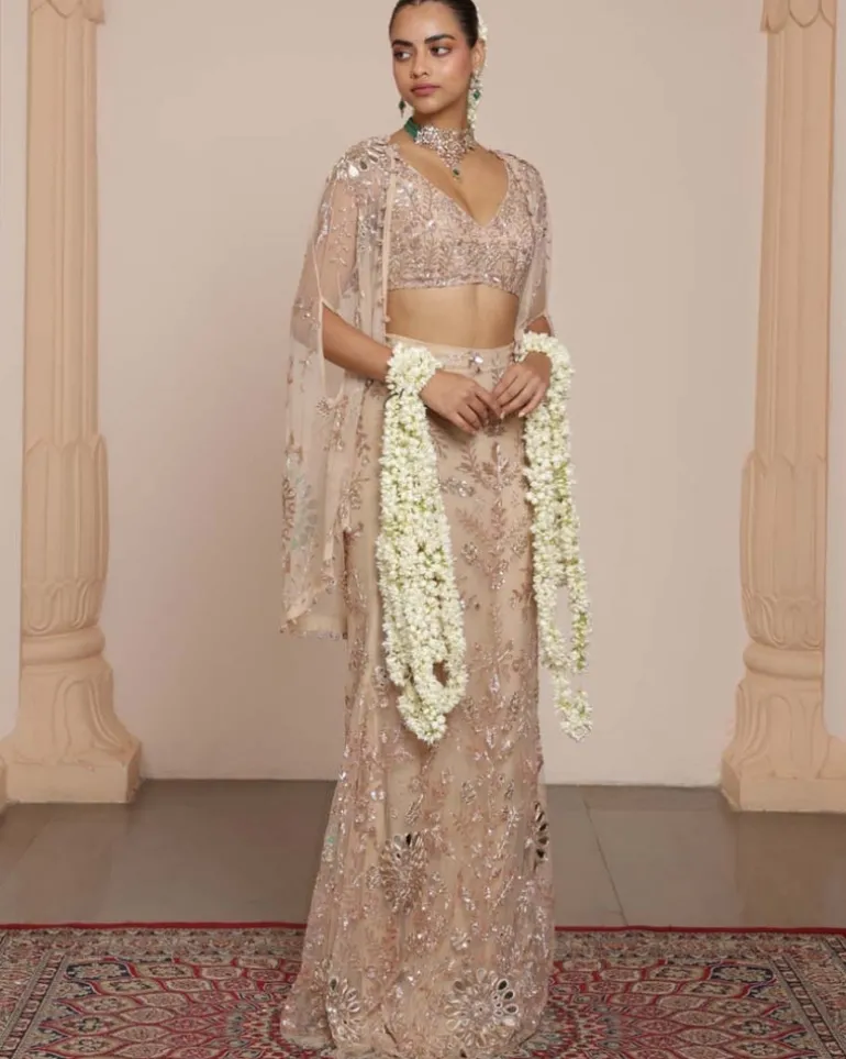Light Nude Skirt Set