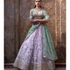 Lilac Chanderi Lehenga Set