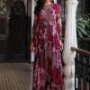 Lilac Chiffon Floral Peplum Set