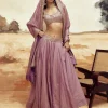 Lilac Johari Lehenga Set