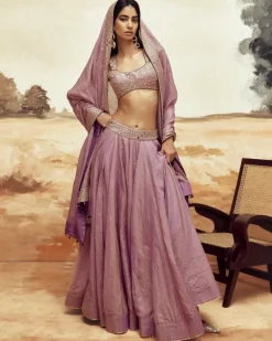 Lilac Johari Lehenga Set