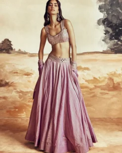 Lilac Johari Lehenga Set