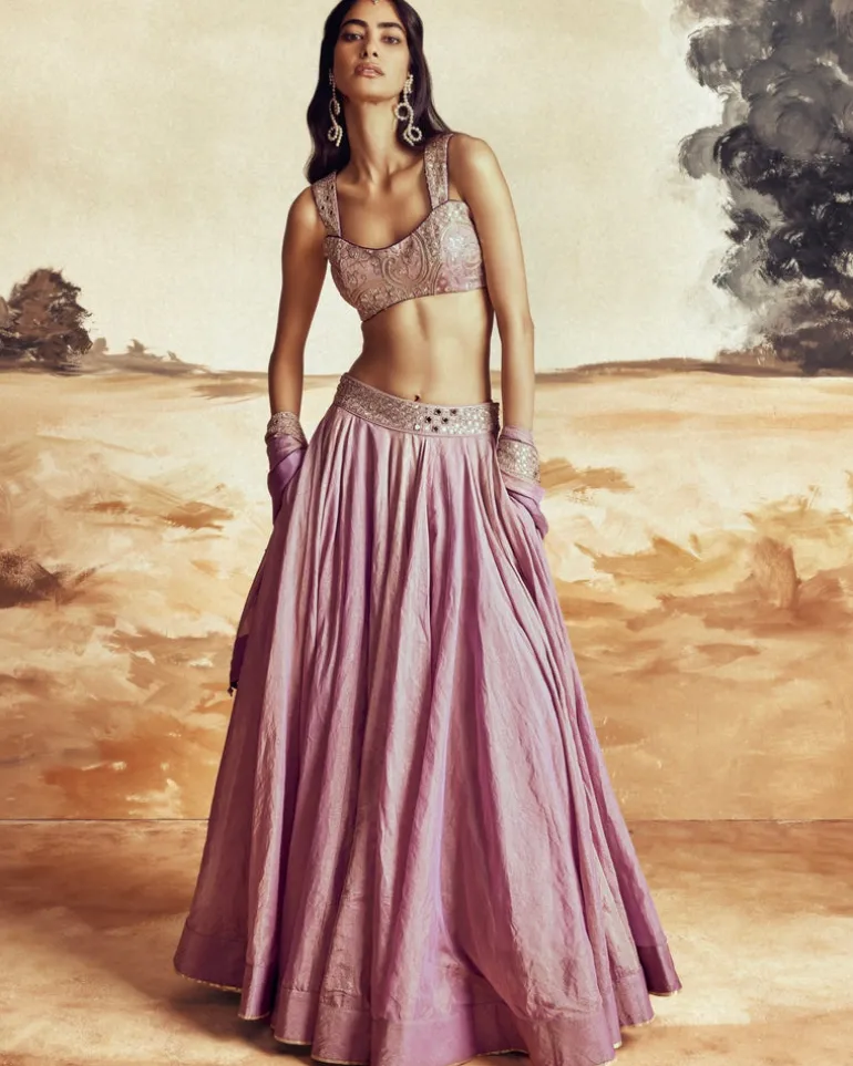 Lilac Johari Lehenga Set