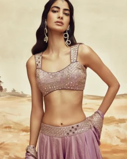 Lilac Johari Lehenga Set