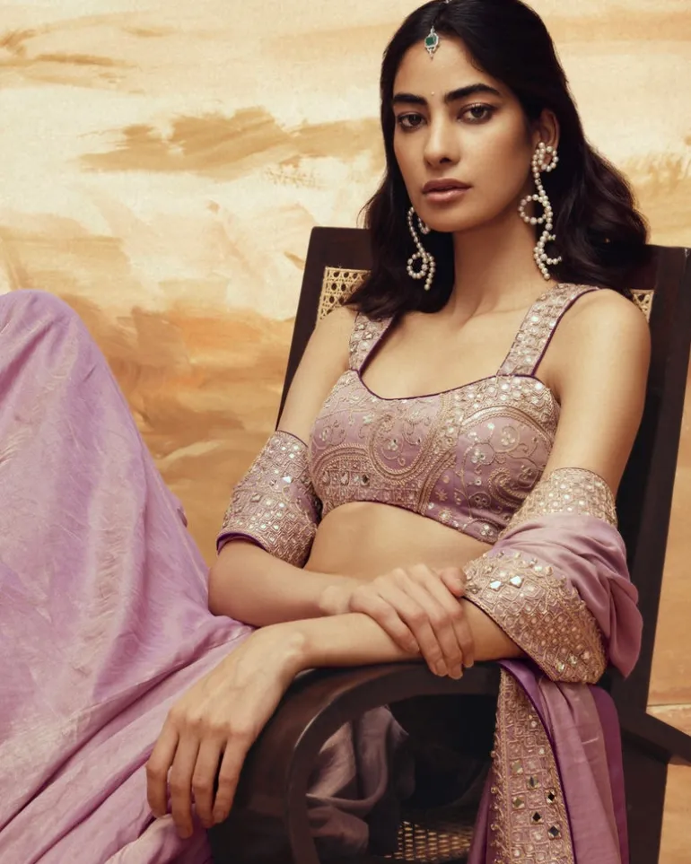 Lilac Johari Lehenga Set