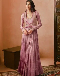 Lilac Koti Anarkali Set