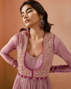 Lilac Koti Anarkali Set