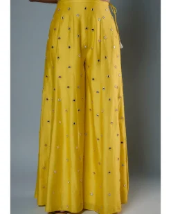 Lime Green Embroidered Kurta And Embroidered Sharara Set