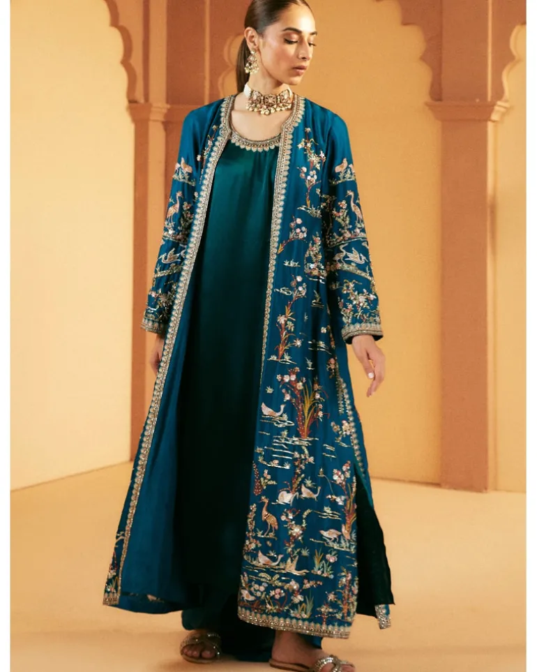 Long Borgia Jacket And Pinched Skirt Set
