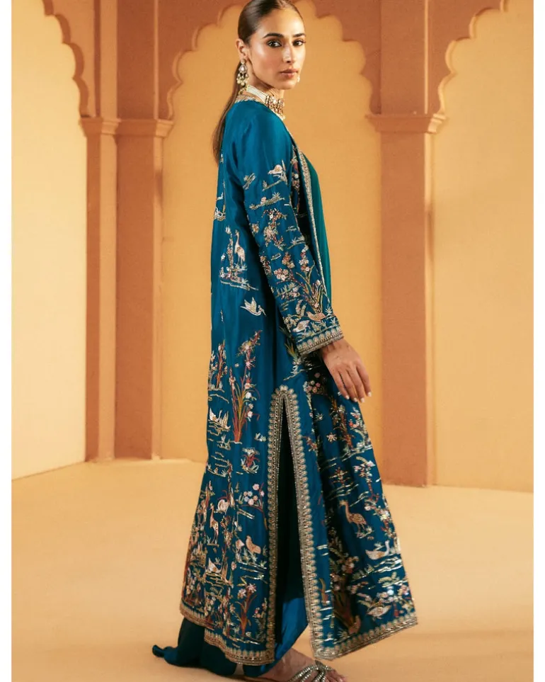 Long Borgia Jacket And Pinched Skirt Set