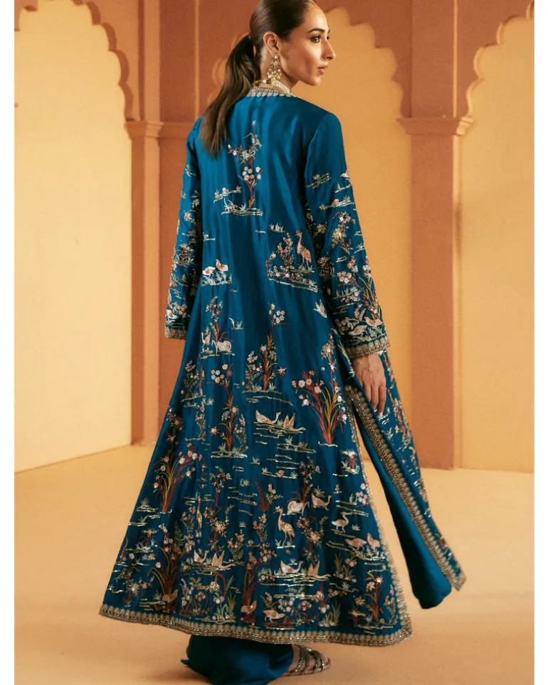 Long Borgia Jacket And Pinched Skirt Set