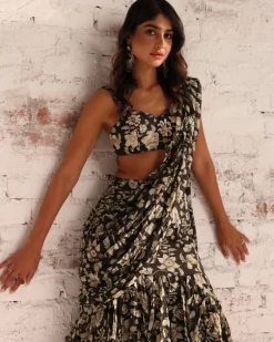 Mahira Ruffle Sari Set
