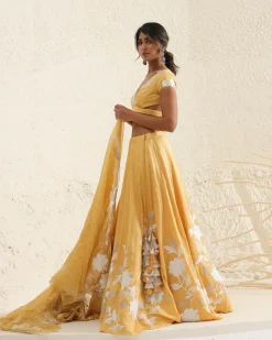 Mango Yellow Lehenga Set