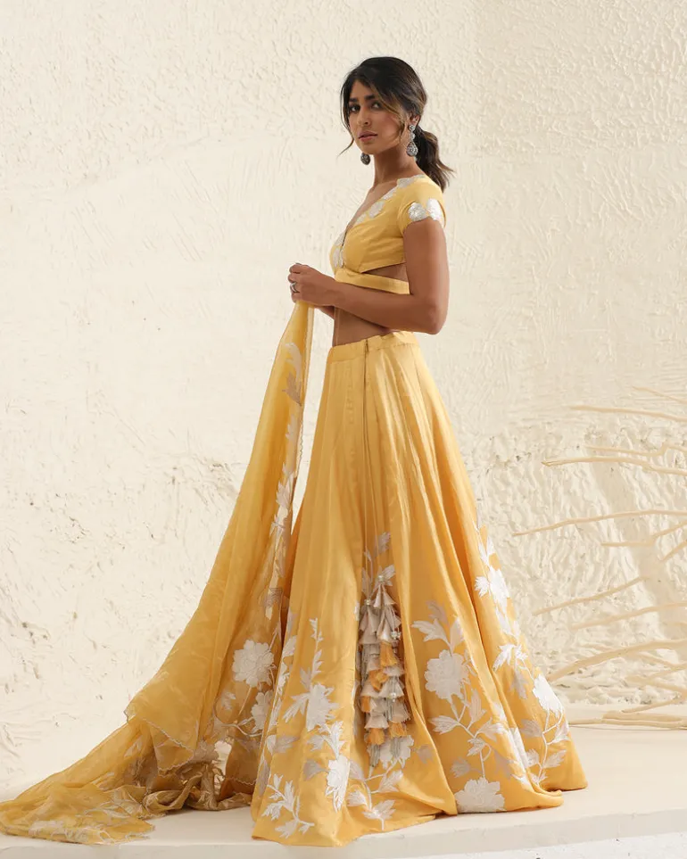 Mango Yellow Lehenga Set