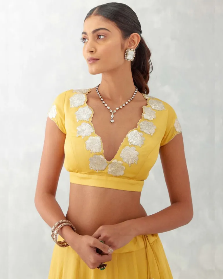 Mango Yellow Lehenga Set