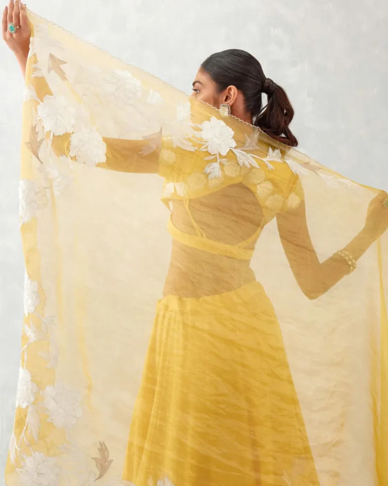 Mango Yellow Lehenga Set