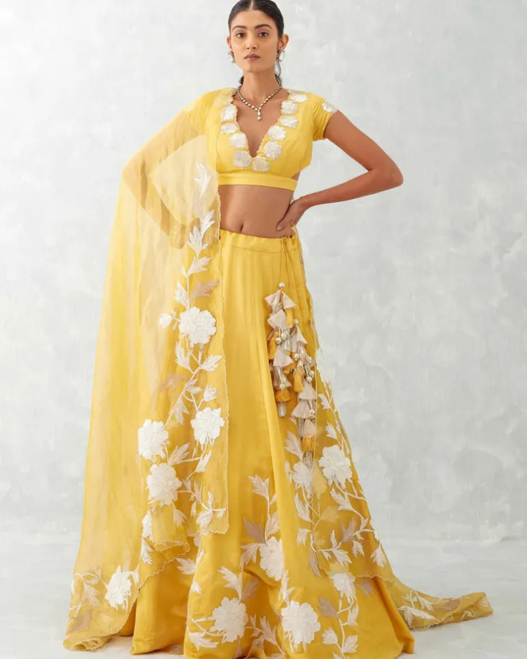 Mango Yellow Lehenga Set