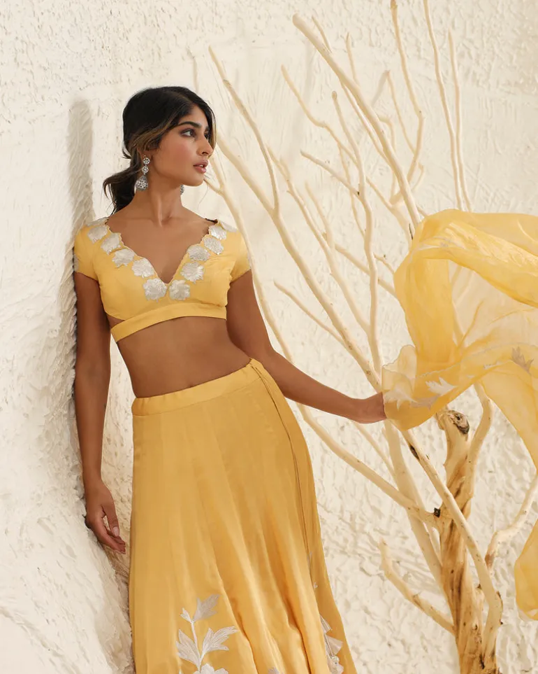 Mango Yellow Lehenga Set