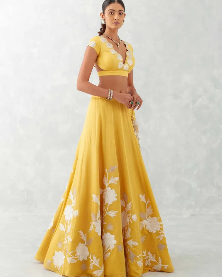 Mango Yellow Lehenga Set