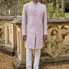 Mauve Pearl Short Sherwani Set
