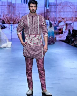 Merlot Patchwork Kurta Set