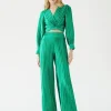Metallic Green Pant