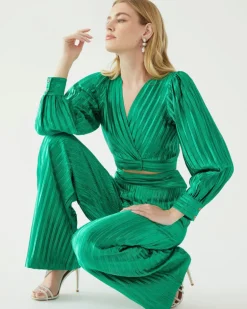 Metallic Green Pant