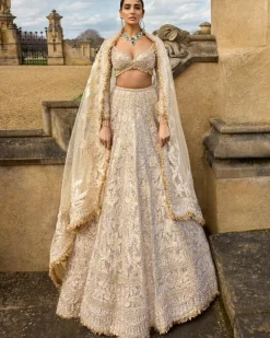 Metallic Rose Gold Lehenga Set