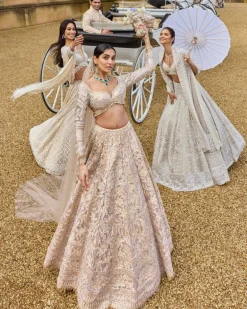 Metallic Rose Gold Lehenga Set