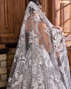 Metallic Silver Lehenga Set