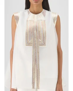 Metallic Structured Top