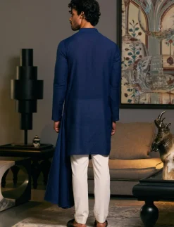 Mid Night Blue Goe Dragon Kurta Set