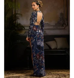 Midnight Blossom Skirt Set