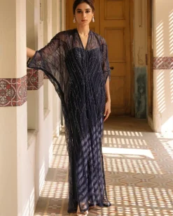 Midnight Butterfly Tule Kaftan