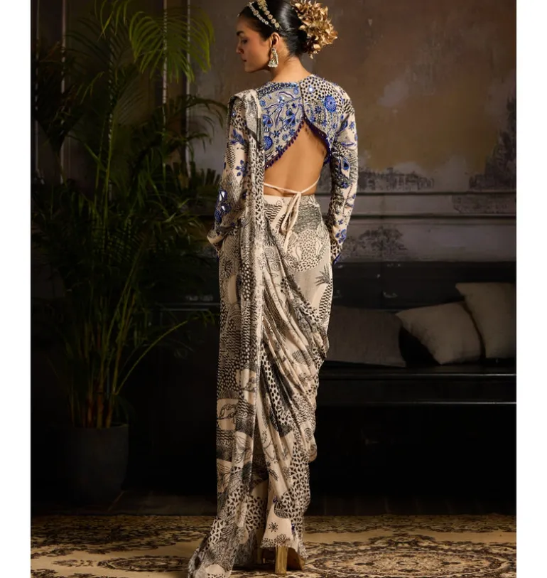 Midnight Mirage Pant Sari Set