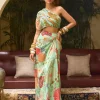 Mint Green Floral Top With Skirt