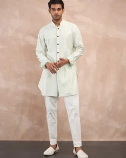 Mint Green Inara Motif Foe & Sb Kurta Set