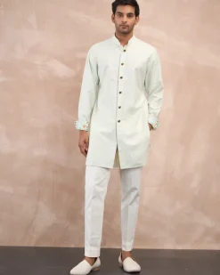 Mint Green Inara Motif Foe & Sb Kurta Set