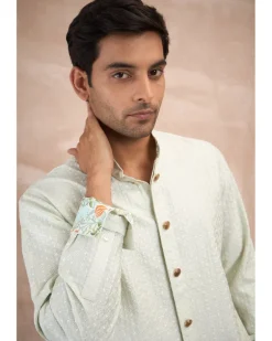 Mint Green Inara Motif Foe & Sb Kurta Set