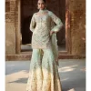 Mint Green Raw Silk Gharara Set