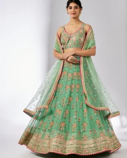 Mint Malini Lehenga Set