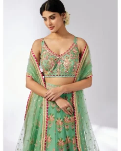 Mint Malini Lehenga Set