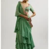Mint Shefali Sari Set