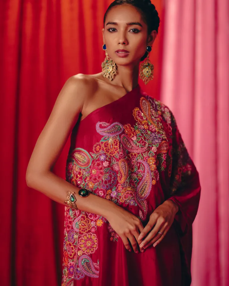 Mir One Shoulder Kaftan
