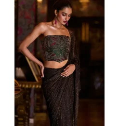 Mocha Corset Sari