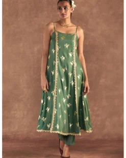 Moss Green Irisbud Anarkali Set