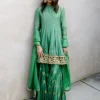 Moss Green Irisbud Sharara Set