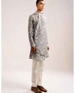 Mountain Ash Pleated Kurta Pyjama Set