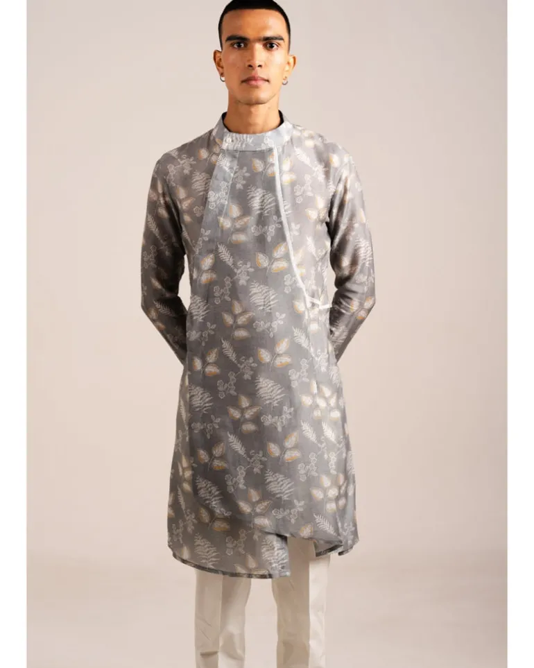 Mountain Ash Pleated Kurta Pyjama Set