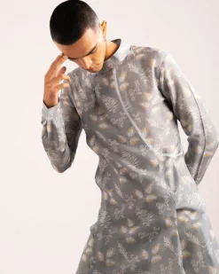 Mountain Ash Pleated Kurta Pyjama Set